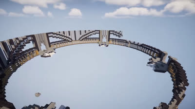 Desafío de construcción: Construye solo en el espacio exterior en Minecraft!