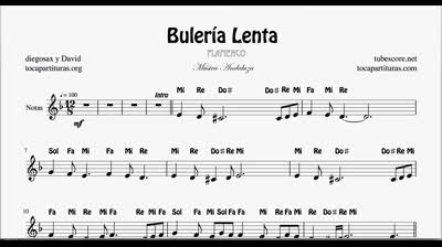 Flamenco con Notas Video Partitura Tutorial