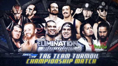 Smackdown Tag Team Championship Turnmoil Match - Elimination Chamber 2017 (Full Match)