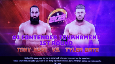 Tony Nese vs Tyler Bate (WWE 2K19)