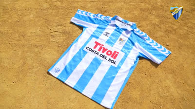 Camiseta del Málaga para rememorar sus 120 años de historia