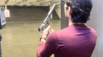 José Rafael Cordero Sánchez práctica de tiro con arma de fuego