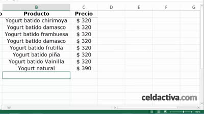 Vídeos de tutoriales de Excel Capítulo 8