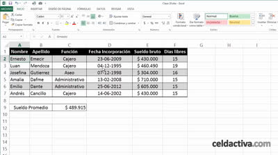Vídeos de tutoriales de Excel Capítulo 21