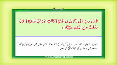 Surah 19 – Chapter 19 Maryam  complete Quran with Urdu Hindi translation