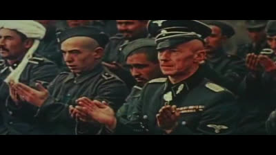 Muslim Waffen-SS Fighters of Osttürkischer Waffen-Verband Praying in 1944, Myjava, Slovakia (HD Colour)