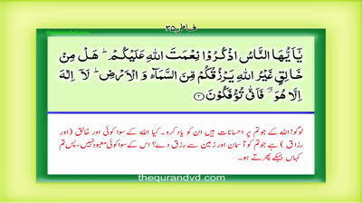 Surah 35 – Chapter 35 Al Fatir complete Quran with Urdu Hindi translation