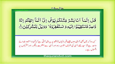 Surah 41 – Chapter 41 Ha Mim complete Quran with Urdu Hindi translation