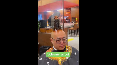 Incroyable coiffure de volcan!!!!