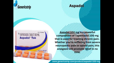 Aspadol 100 mg | Treat Severe Pain | Genericstrip