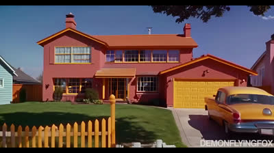 Die Simpsons im echten Leben in den 1950er Jahren erstellt mit KI