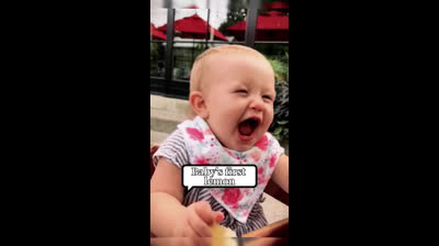 Reaktionen von Babys beim ersten Probieren einer Zitrone