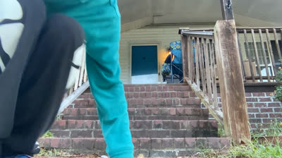 Jumping off the stairs