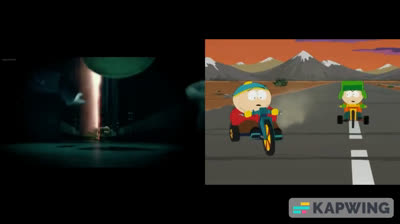 South Park and Sausage Party - Douche Chase vs. Big Wheel Chase