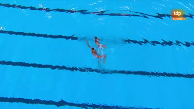 13-8-22 natación sincronizada campeonato de Europa - Final dúo libre mixto