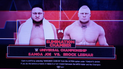 Brock Lesnar vs Samoa Joe (WWE 2K19)