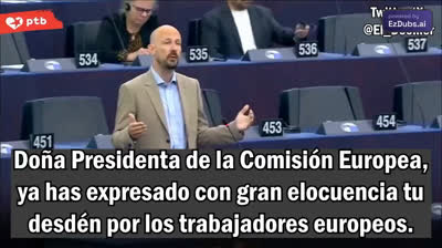 El Europarlamentario Belga ?? Marc Botenga, DESTROZA a Von der Leyen: