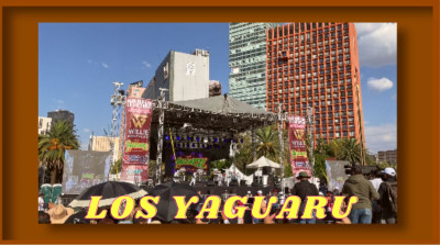 LOS YAGUARU TOCANDO EN EL GRAN BAILE DE LA VICTORIA DE LA CUARTA TRANSFORMACIÓN EN MÉXICO
