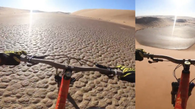 Illusion d'optique spectaculaire dans le désert