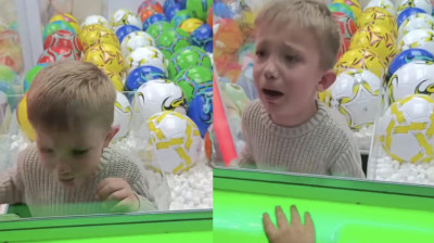 Enfant coincé dans une machine à boules !!!!