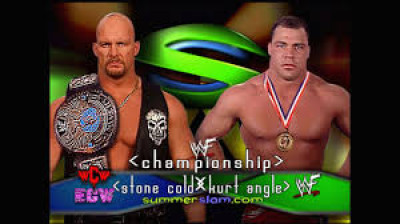 SummerSlam 2001.08.19 Steve Austin vs. Kurt Angle WWF Championship Match