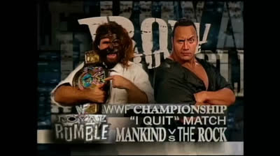 The Rock VS Mankind Royal Rumble 1999 WWF Championship Match