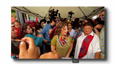 CLARA BRUGADA LLEGÁNDO A LA MARCHA DEL ORGULLO 2024❤️CIUDAD DE MÉXICO