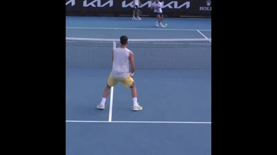 14-1-24 entrenamiento de Carlos Alcaraz