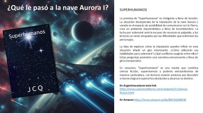 Presentación de la novela "Superhumanos" en Perú