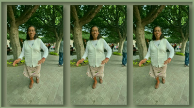 SEÑORA BAILANDO EN EL JARDÍN PRINCIPAL DE CELAYA, GUANAJUATO, MÉXICO 2024