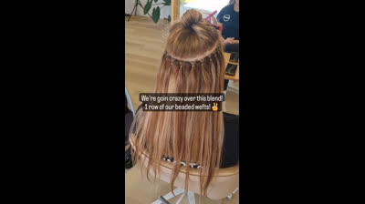 Beaded weft at SoCal Salon.