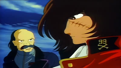 Capitão Harlock e sua nave Arcadia