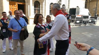 DECLARACIONES EMMA BUJ Y JORGE AZCÓN ANTES INICIO FIESTAS