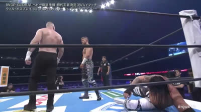 NJPW Wrestle Kingdom 18-Jon Moxley vs Will Ospreay vs David Finlay