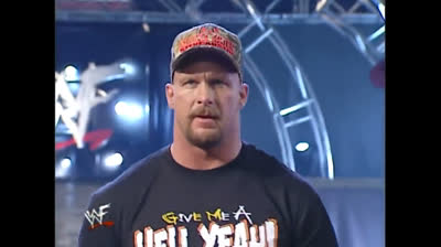 The Rock Vs Rikishi - Stone Cold & HHH At Ringside 2_12_2001 .