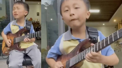 Japanisches Kind hat unglaubliches Talent zum Gitarrespielen