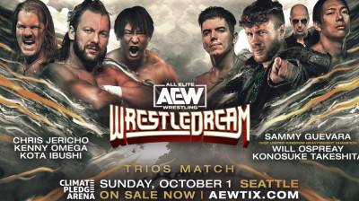 All Elite Wrestling WrestleDream- Chris Jericho, Kenny Omega,Kota Ibushi vs Will Ospreay, Sammy Guevara, Konosuke Takeshita