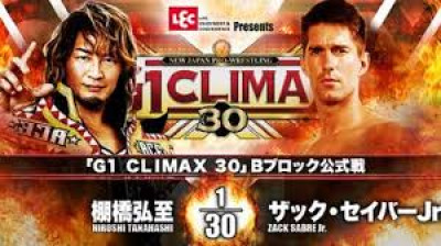 NJPW G1 Climax 30- Hiroshi Tanahashi vs Zack Sabre Jr