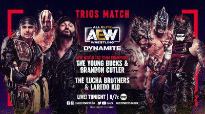 All Elite Wrestling Dynamite-Brandon Cutler & Young Bucks vs Laredo Kid & Lucha Bros