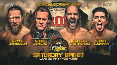 All Elite Wrestling  Full Gear-Bryan Danielson vs Claudio Castagnoli vs Chris Jericho vs Sammy Guevara