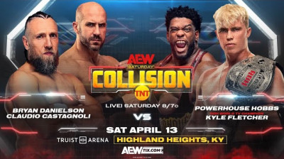 All Elite Wrestling Collision-Bryan Danielson and Claudio Castagnoli vs Kyle Fletcher and Power House Hobbs